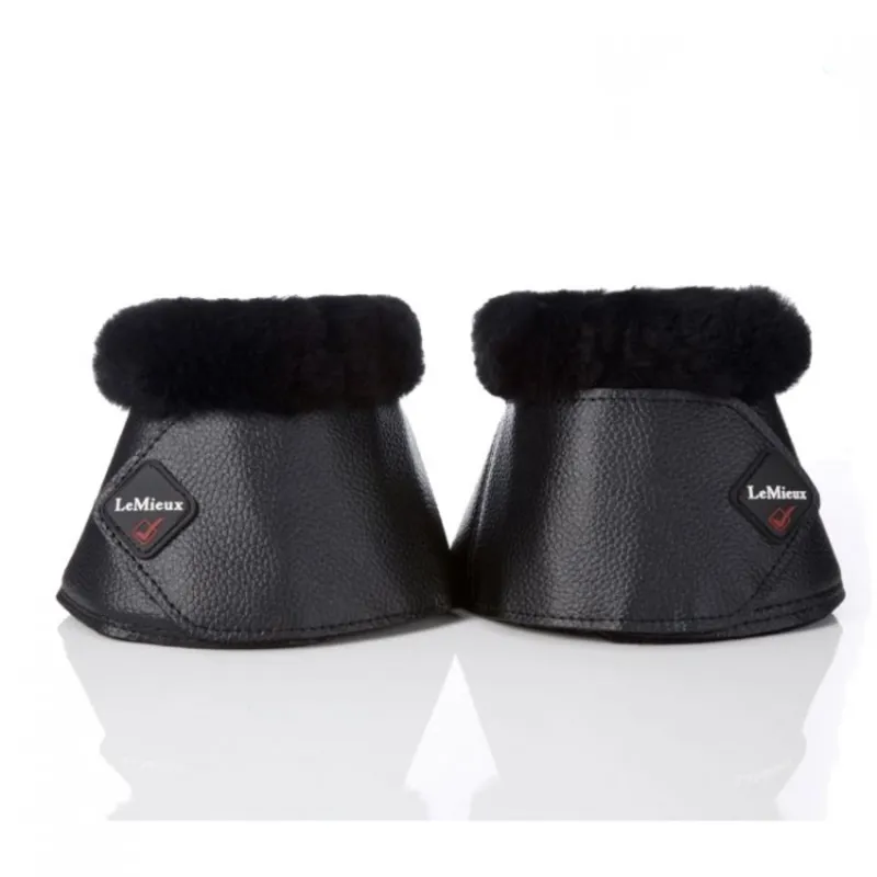 LeMieux WrapRound Lambswool Over Reach Boots - Black/Black